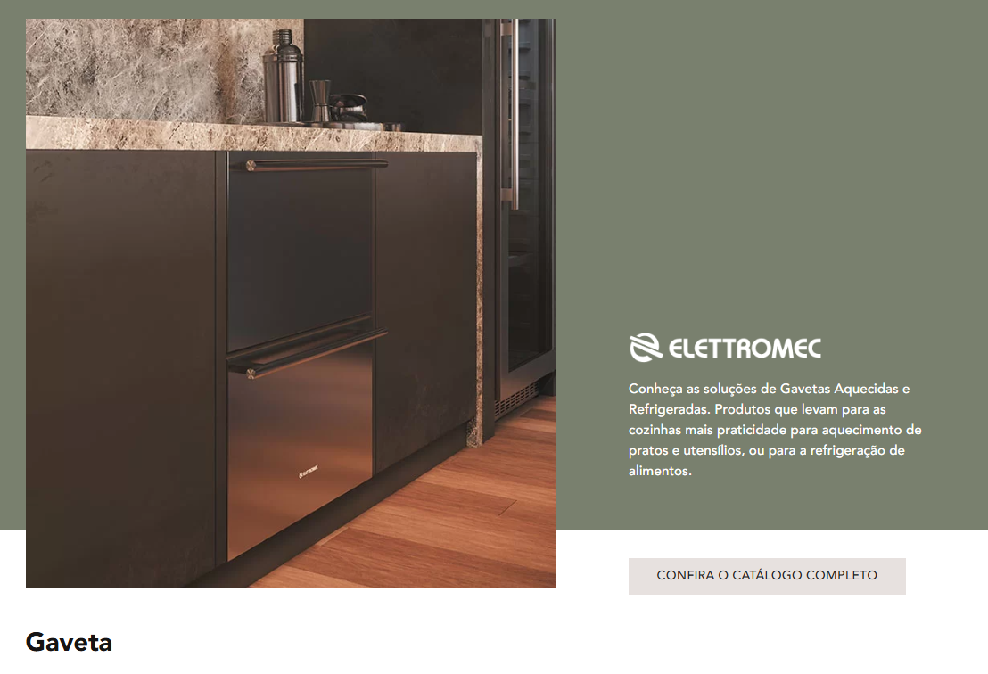 Gaveta aquecida Elettromec